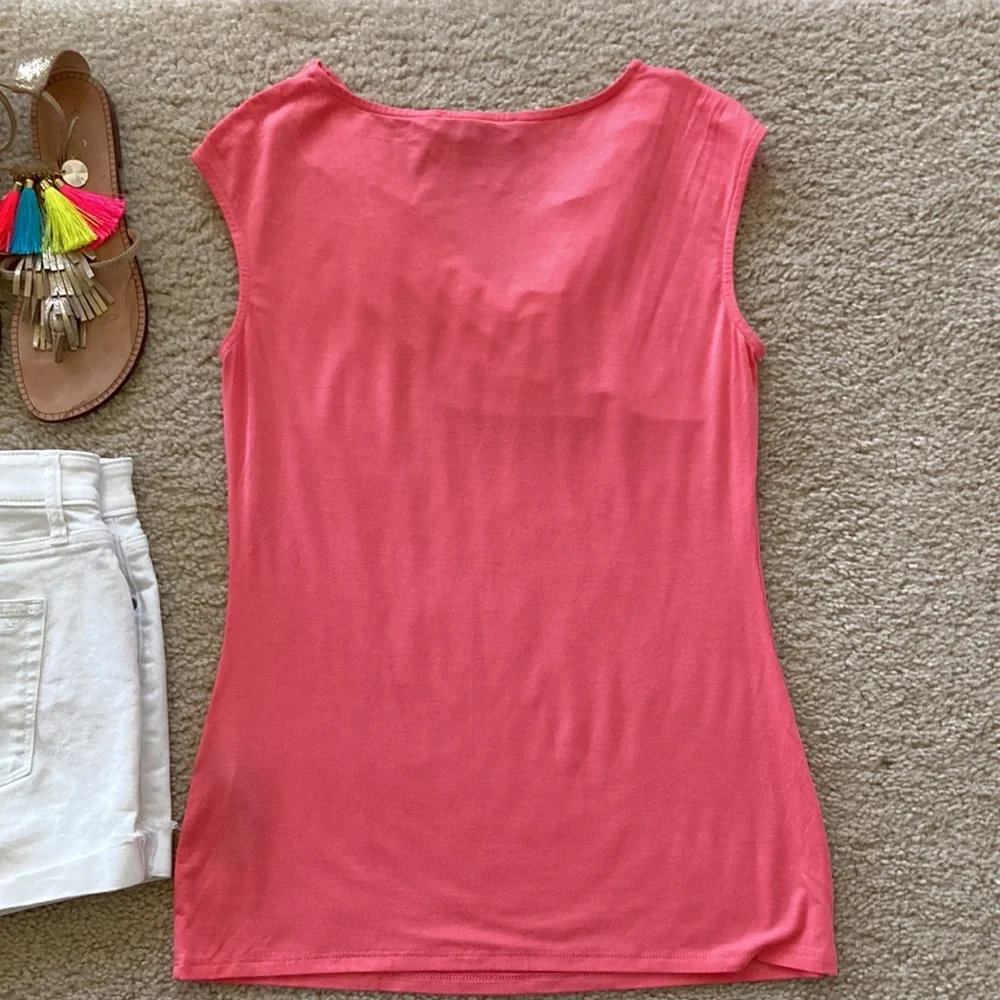 White House Black Market Coral Draped Neck Tank - Picture 5 of 5